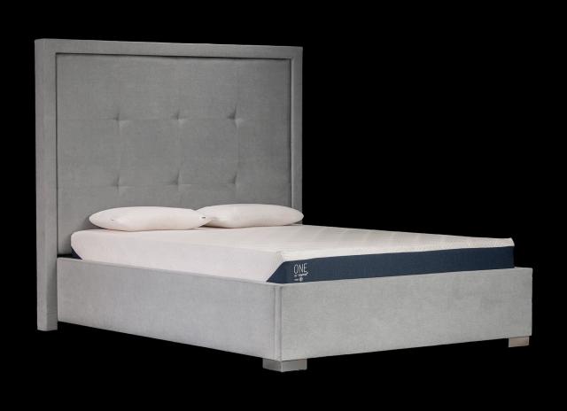 Vencasa Glasgow Upholstered Bed Base Grey Colour