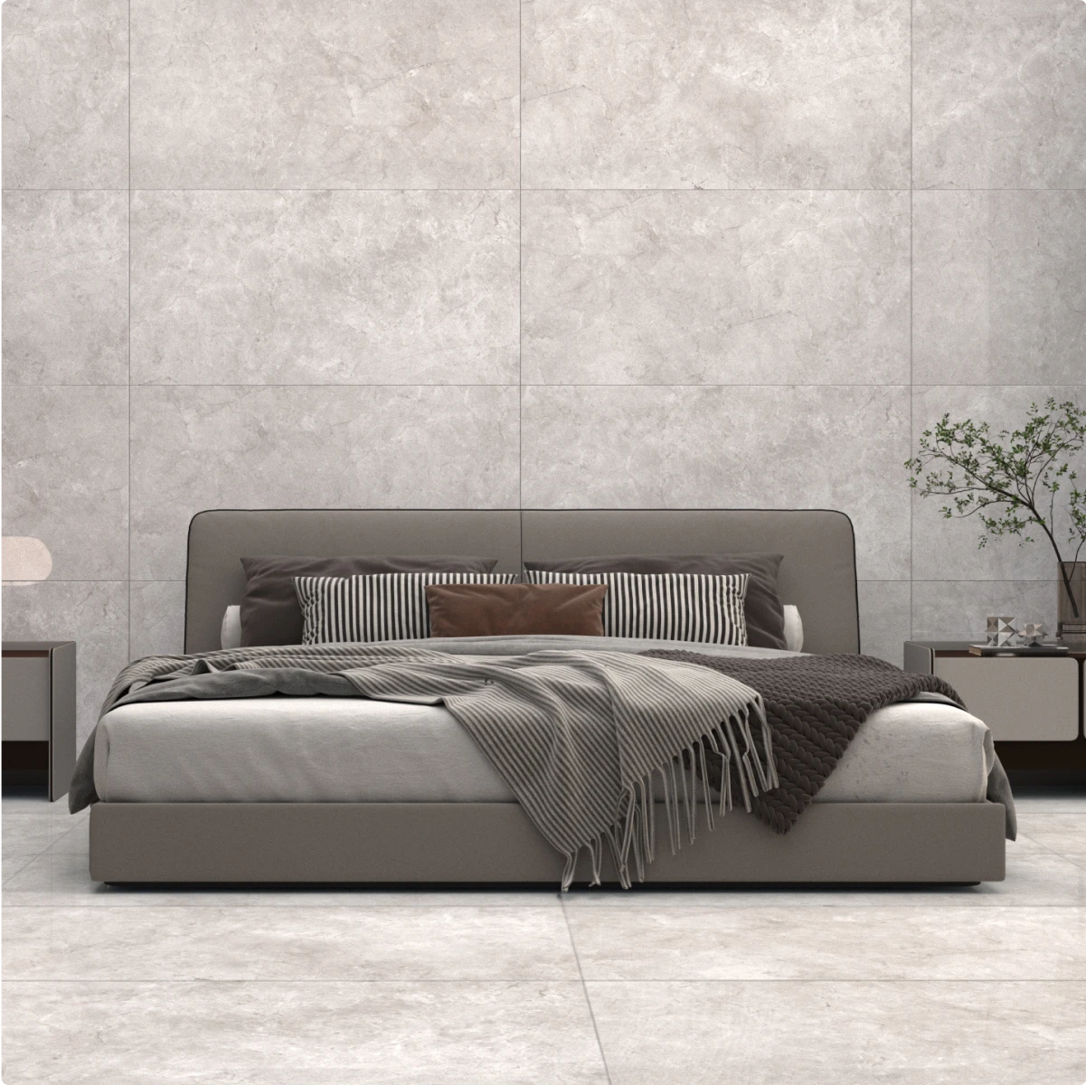 Front Facing Aesthetic Bed Brown