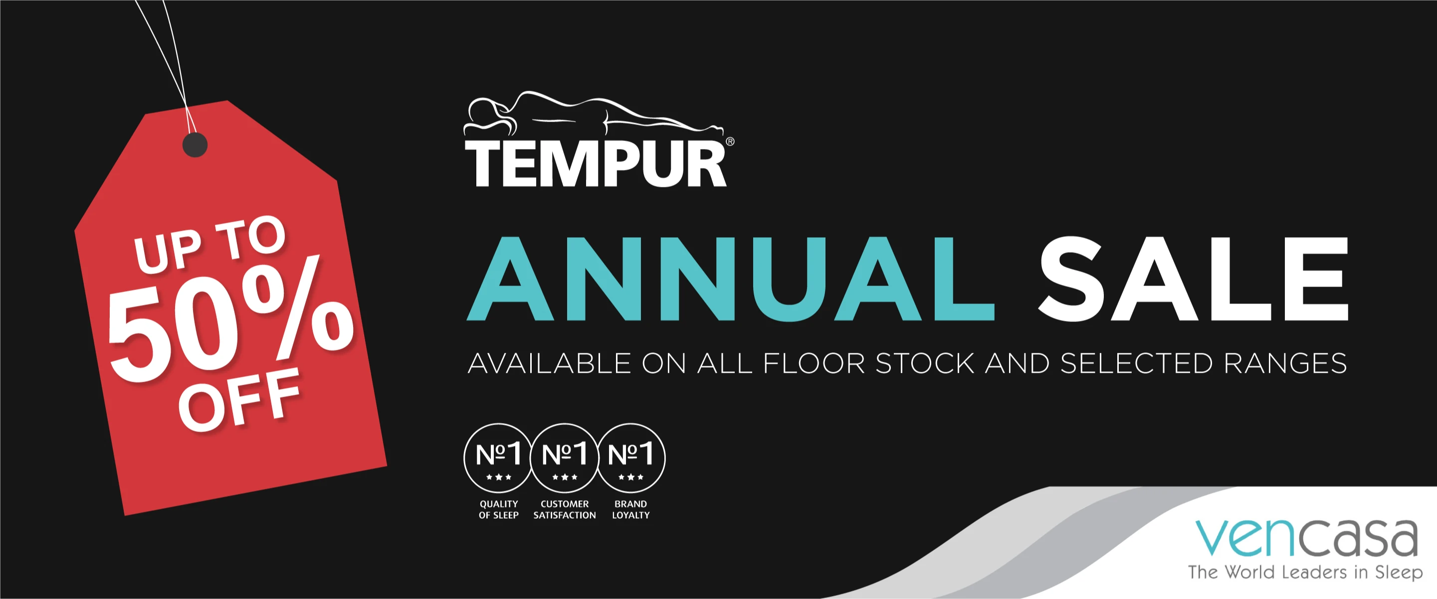 Vencasa Annual Tempur Sale Banner