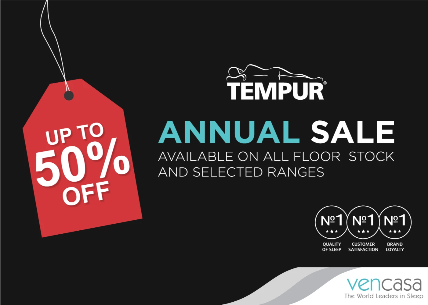 Vencasa Annual Tempur Sale Banner Mobile Size